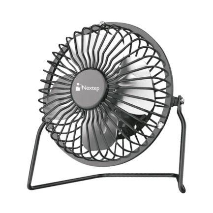 Mini Ventilador de Escritorio Nextep NE-690 metálico  color gris  con conexión de USB - Mini Ventilador de Escritorio Nextep NE-690 metálico  color gris  con conexión de USB -